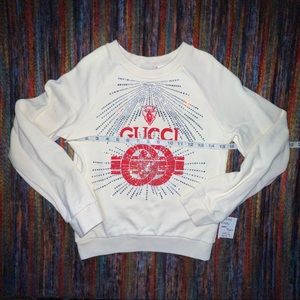 Gucci Swarovski crewneck sweatshirt kids size made in Italy